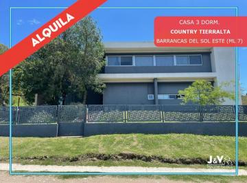 Casa · 360m² · 4 Ambientes · Alquiler Casa de 3 Dorm. Semi - Amoblada en Country Tierralta - Barrancas del Sol Este