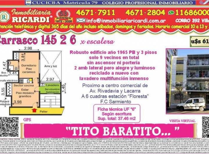Tito Baratito 2 Amb Segundo por Escalera