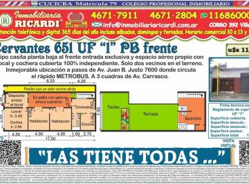 PH · 96m² · 3 Ambientes · 1 Cochera · Las Tiene Todas Tipo Casa Pb Frente Espacio Aereo Propio