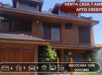 Casa de 5 ambientes, Quilmes · Venta Casa 6 Amb con Garaje Pasante, Jardin, Quincho y Pileta en Quilmes