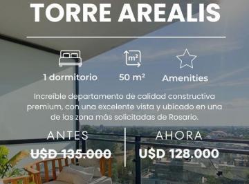 Departamento · 42m² · 2 Ambientes · 1 Dormitorio Torre Arealis Renta Inmediata