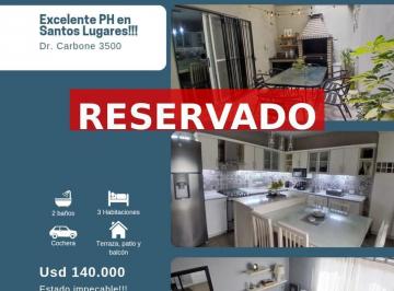 PH · 110m² · 4 Ambientes · 1 Cochera · PH - Venta - 4 Ambientes - Patio - Terraza - Cochera - Santos Lugares
