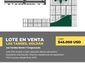 Terreno · 526m² · Lote en Las Tardes - Barrio Abierto Residencial