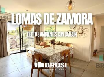 Departamento · 70m² · 3 Ambientes · 1 Cochera · Departamento en Venta en Lomas de Zamora - 3 Ambientes con Cochera