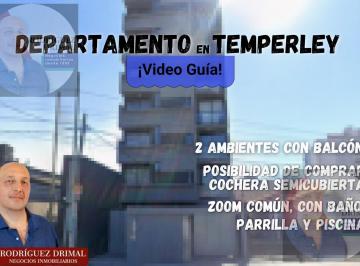 Departamento · 2 Ambientes · 1 Cochera · Departamento 2 Ambientes a 2 Cuadras de La Estacion Temperley!