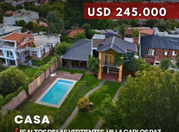 Casa · 160m² · 7 Ambientes · 1 Cochera · Venta Casa en Altos de Las Vertientes de 3 Dorm. con Pileta Vista y Entorno Residencial