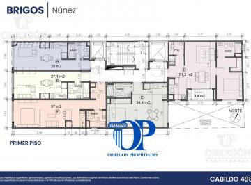 Departamento · 32m² · 1 Ambiente · Venta Monoambiente 36,36 m Balcón / Nuñez - Brigos Entrega Marzo 2029