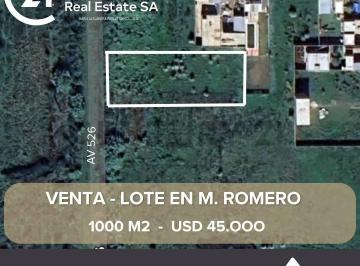 Terreno · 1000m² · Venta Lote 1000 m² Melchor Romero La Plata