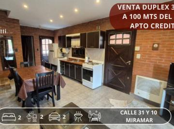 Casa de 3 ambientes, Miramar · Venta Duplex 3 Amb. 104 m² - Totalmente Amueblado con Garaje y Patio a 100 m del Mar - Miramar