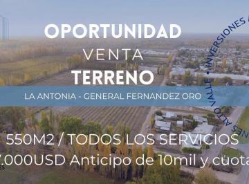 Terreno · 550m² · Oportunidad! Terrenos Venta y Cuotas Fijas en $$$$
