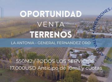 Terreno · 550m² · Oportunidad! Terrenos Venta y Cuotas Fijas en $$$$
