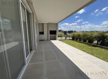 Departamento · 53m² · 2 Ambientes · 1 Cochera · Venta Departamento 2 Amb Planta Baja con Jardín en Pilará La Calesa