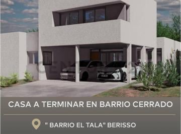 Casa · 123m² · 3 Dormitorios · 2 Cocheras · Casa a Terminar en Barrio Cerrado El Tala