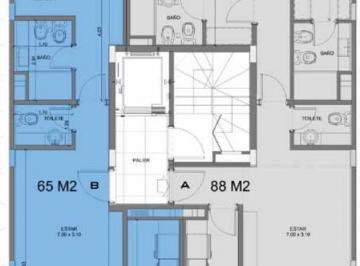 Departamento · 60m² · 2 Ambientes · 1 Cochera · Departamento - Chauvin