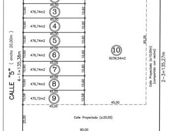 Terreno · 475m² · 9 Lotes de Terreno en General Alvear Mendoza