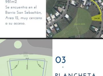 Terreno · 981m² · Barrio San Sebastian Area 12 981 m Pilar