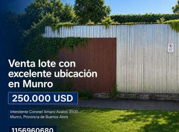 Terreno , Vicente López · Venta Excelente Lote de 331 m² en Munro a m de Panamerican