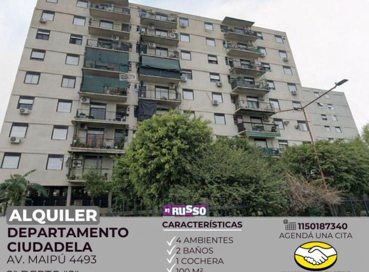 Departamento en alquiler en Ciudadela · 4 ambientes