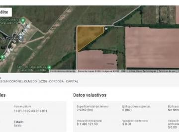 Terreno , Córdoba · Dueño Vende Terreno 3 Has Coronel Olmedo