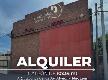 Bodega-Galpón · 340m² · Se Alquila Galpon en Excelente Ubicacion Comercial / Industrial