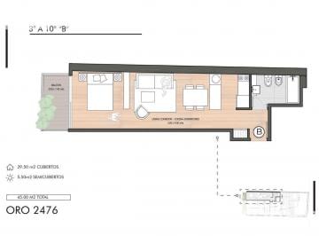 plano unidad · Departamento - Palermo