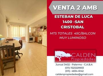 Departamento · 39m² · 2 Ambientes · Venta Depto.2 Ambientes Esteban de Luca 1400 San Cristobal