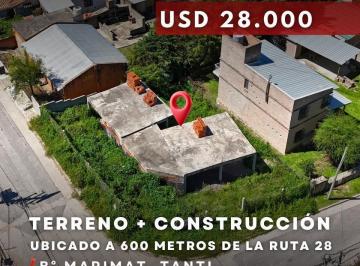 Terreno · 68m² · Venta Lote Esquina de 303 m² Sobre Asfalto con Construcción en Barrio Marimat - Tanti