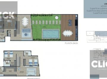 Departamento · 160m² · 5 Ambientes · Venta - Departamento Tipo Casa en Duplex con Jardín - Colegiales
