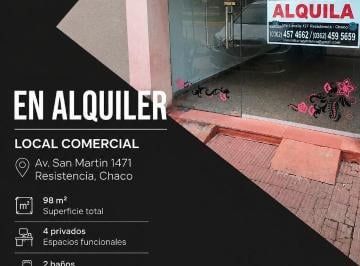 Local comercial · 90m² · 4 Ambientes · Se Alquila: Amplio Local Comercial. San Martin 1400