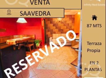PH · 59m² · 2 Ambientes · Venta - PH en Saavedra - Terraza Propia - Quincho - Parrilla - Ideal Inversión