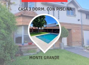 Casa de 4 ambientes, Esteban Echeverría · Casa 3 Dorm. con Piscina en Venta - Monte Grande