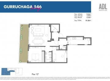 Departamento · 73m² · 3 Ambientes · Venta Departamento 3 Ambientes con Lavadero y Balcon Aterrazado Villa Crespo - F