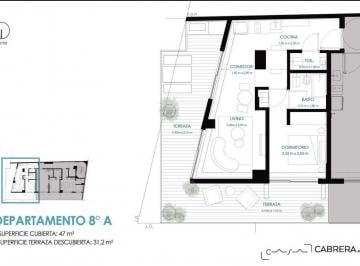Departamento · 46m² · 2 Ambientes · Venta 2 Ambientes con Balcón Terraza a Estrenar - Recoleta