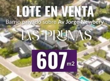 Terreno · 607m² · Lote en Barrio Privado Las Prunas