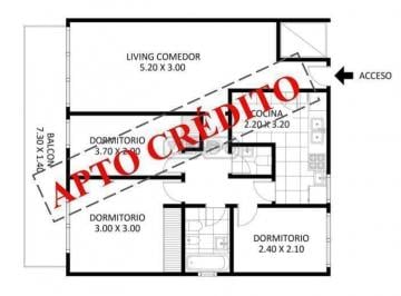 Departamento · 68m² · 4 Ambientes · 1 Cochera · Departamento en Venta en Palermo, Capital Federal, Buenos Aires