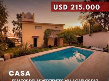 Casa · 200m² · 6 Ambientes · 1 Cochera · Venta Gran Chalet de 3 Dorm. con Piscina Barrio Las Vertientes – Villa Carlos Paz
