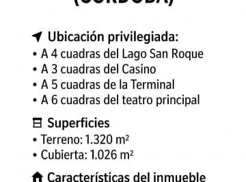 Hotel · 1026m² · 29 Cocheras · Inmueble con Destino Comercial – Hotel en Villa Carlos Paz