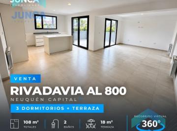Departamento · 90m² · 7 Ambientes · Venta Dpto 3 Dorm Terraza - Rivadavia 800, Nqn