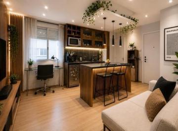 Render cocina y living · Venta Departamento 2 Ambientes Recoleta