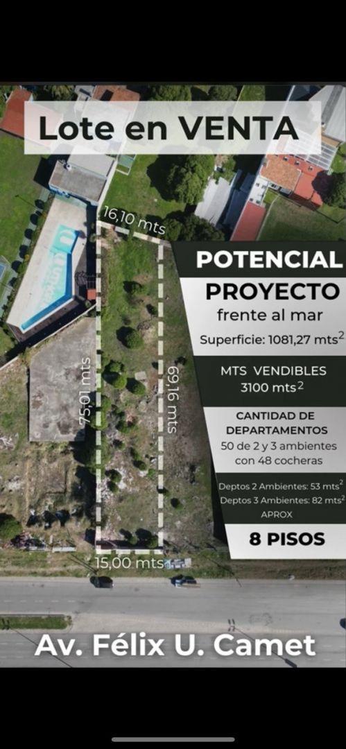 Lote frente al mar. Excelente lote de 1. ubicado frente al mar
