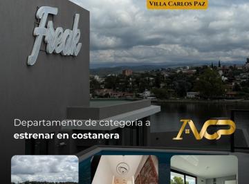 Departamento · 55m² · 2 Ambientes · 1 Cochera · Departamento de Categoría a Estrenar Frente Al Lago en Villa Carlos Paz