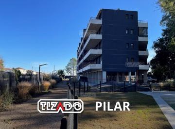 Departamento · 45m² · 2 Ambientes · 1 Cochera · Departamento con Balcón y Parrilla en Venta. Zoom y Piscina en Zug Verdi, La Lonja, Pilar