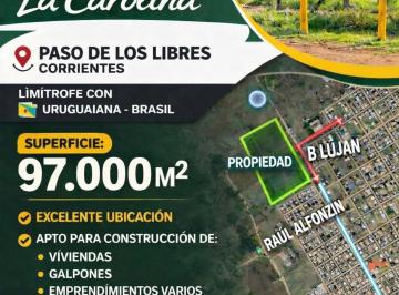 Terreno 97000m² Venta  · Vendo Paquete de Lotes Completo en Paso de Los Libres Corrientes Argentina
