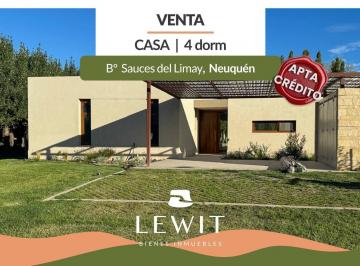 Casa · 189m² · 5 Ambientes · 2 Cocheras · Venta Casa | 4 Dorm. | Barrio Cerrado Sauces del Limay | Neuquén Capital
