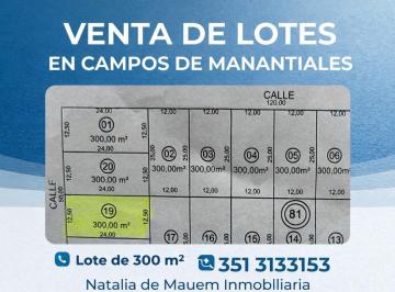 Terreno , Córdoba · Venta de Lote en Campos de Manantiales