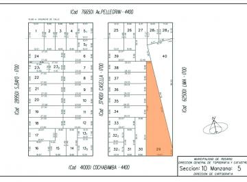 Terreno · 943m² · Venta - Terreno de 943,60 m² - Barrio Triángulo, Rosario.