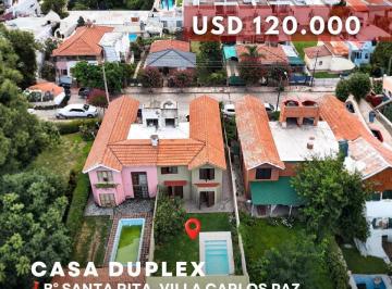 PH · 110m² · 5 Ambientes · 1 Cochera · Venta Casa Duplex de 3 Dorm. con Pileta en Barrio Santa Rita – Villa Carlos Paz