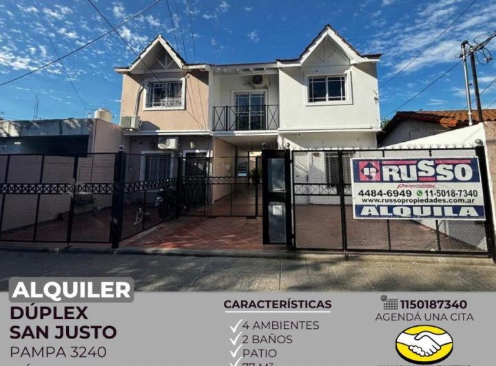 Departamento en alquiler en San Justo · 4 ambientes