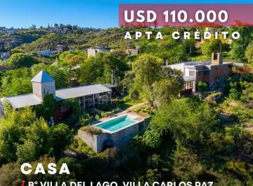 Casa · 140m² · 5 Ambientes · 1 Cochera · Venta Casa de 3 Dorm. y Pileta a 300 m de Ruta 38 en Villa del Lago - Villa Carlos Paz