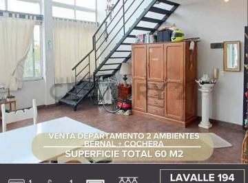 Departamento · 54m² · 2 Ambientes · 1 Cochera · Venta Departamento 2 Ambientes Bernal + Cochera